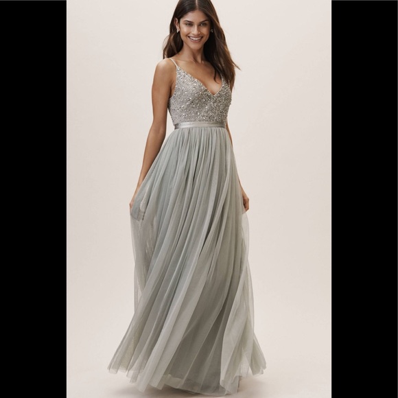 BHLDN Dresses & Skirts - ANTHROPOLOGIE BHLDN Avery Green Bridal Dress
